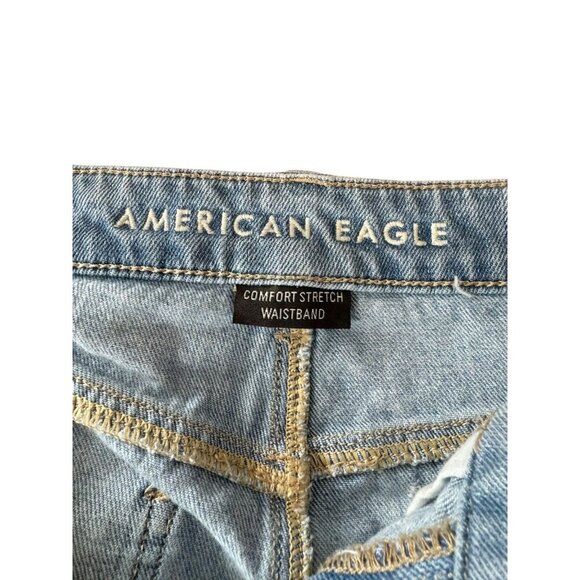 American Eagle Outfitters Light Wash Distressed Denim Festival Jean Shorts 2 - Picture 9 of 9